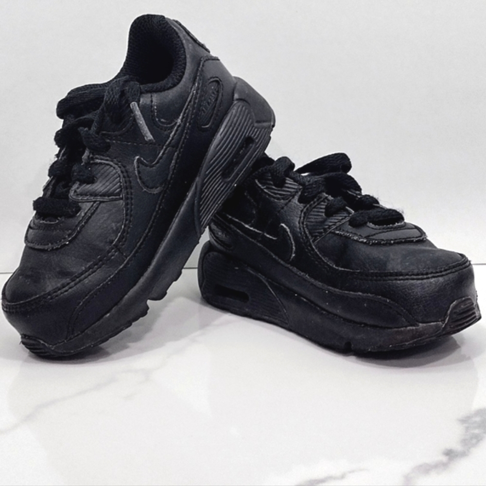 Nike Toddler Air Max 90 Triple Black 7C